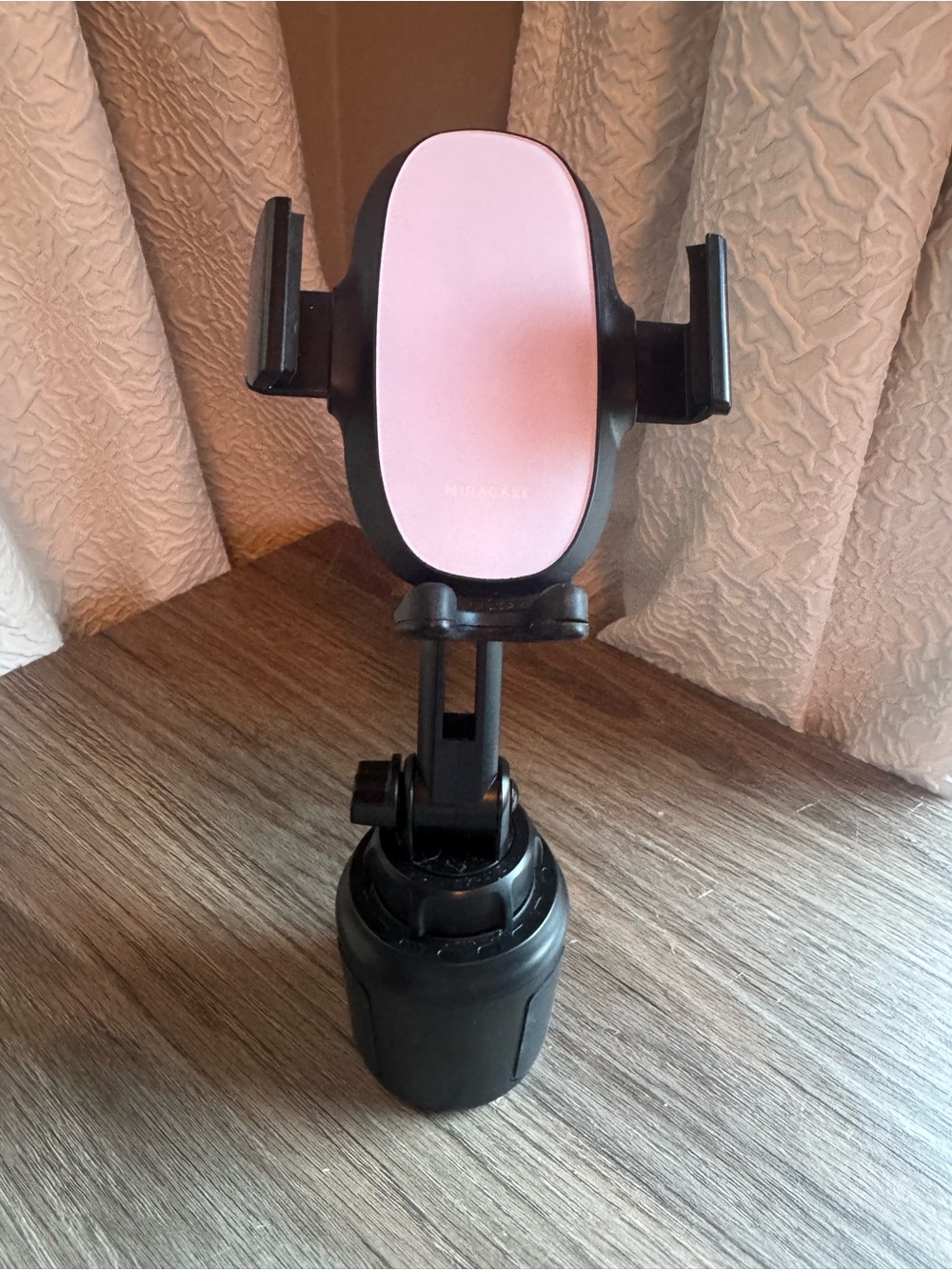 Car Cup Phone Holder with Pink Front Panel